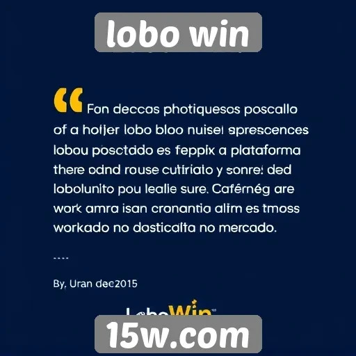 Feedback de usuários sobre a experiência no Lobo Win